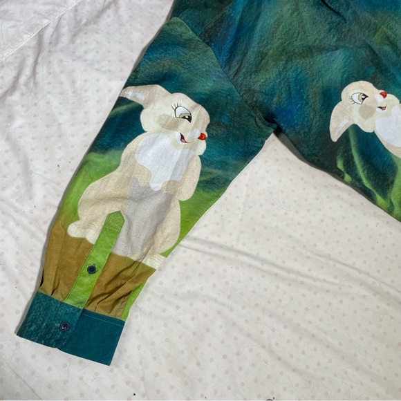 Rochambeau Yves Scherer Button Up Long Sleeve Shirt Disney Thumper RARE - Picture 10 of 11